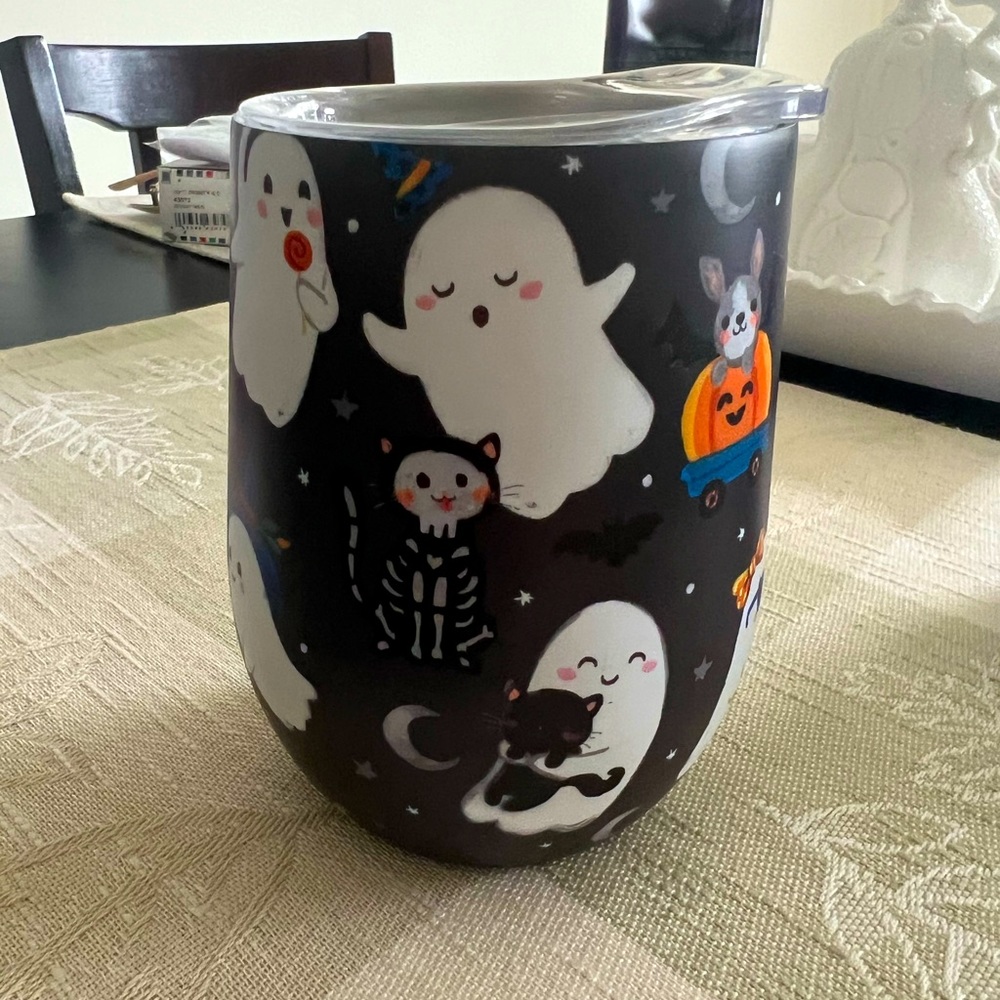 NWT Clementine Paper inc Tumbler Dogs Cats Ghosts